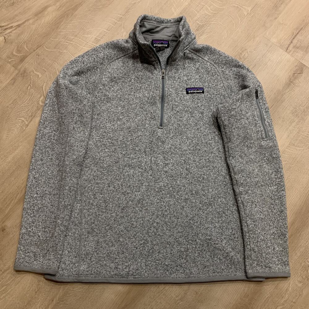 Patagonia Better Sweater Jacket Pullover Women's Large L 1/4 Quarter Zip Gray
